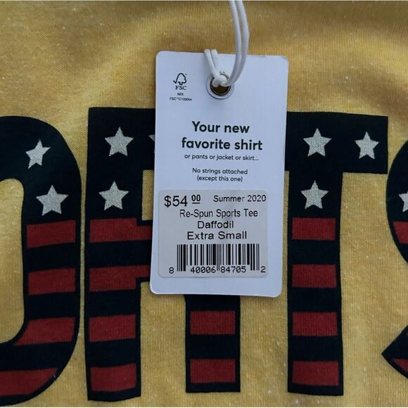 Marine Layer Re-Spun sport Tee Daffodils crop yellow - Picture 4 of 9